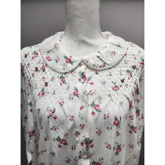 Aria Collections Vintage Nightgown Plus Size Medium Floral Lounge Wear - Picture 2 of 13